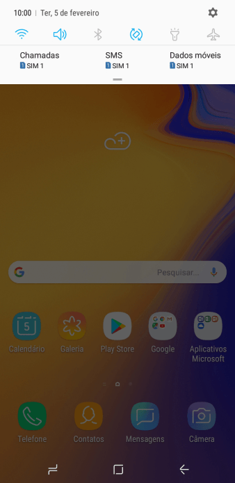 Pressione o ícone de configurações. Pressione o ícone de configurações.