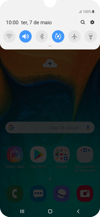 Pressione o ícone de configurações. Pressione o ícone de configurações.