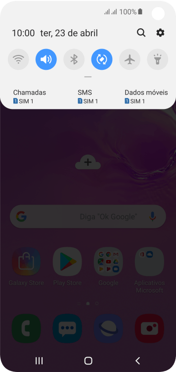 Pressione o ícone de configurações. Pressione o ícone de configurações.