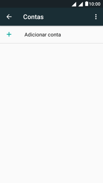 Pressione Adicionar conta. Pressione Adicionar conta.