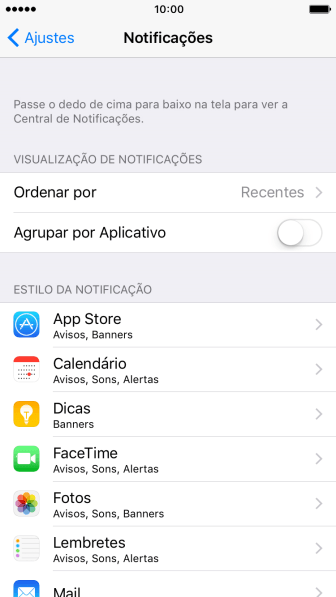 Pressione Ordenar por. Pressione Ordenar por.