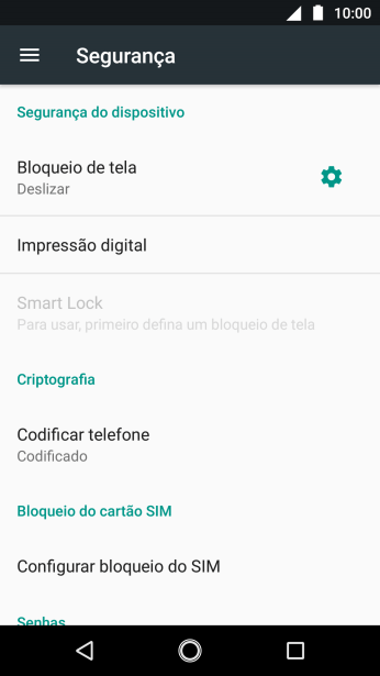 Pressione Impressão digital. Pressione Impressão digital.