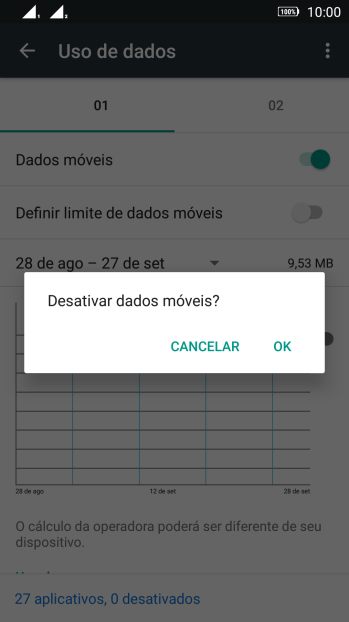 Se você desativar a função, deve pressionar OK. Se você desativar a função, deve pressionar OK.