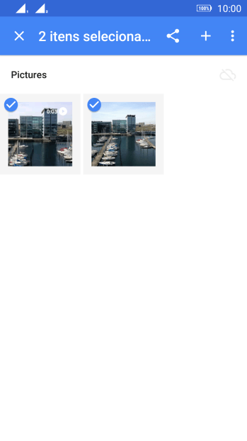 Pressione o ícone de compartilhar. Pressione o ícone de compartilhar.
