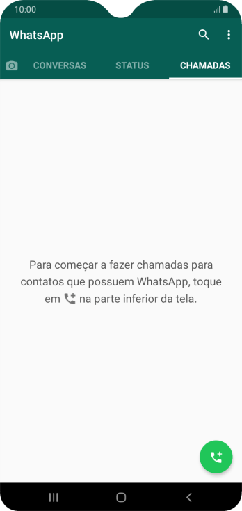 Pressione o ícone de chamada. Pressione o ícone de chamada.