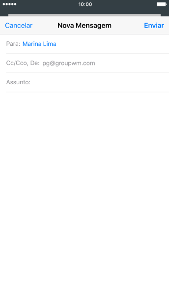 Pressione Assunto:, e digite o assunto desejado. Pressione Assunto:, e digite o assunto desejado.