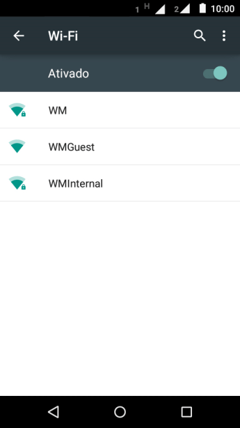 Pressione a rede Wi-Fi desejada. Pressione a rede Wi-Fi desejada.