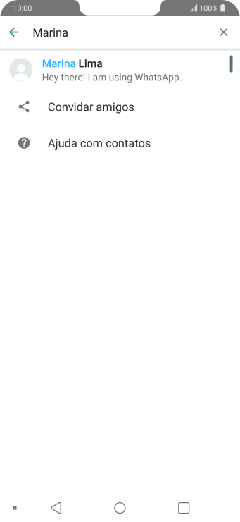 Pressione o contato desejado. Pressione o contato desejado.