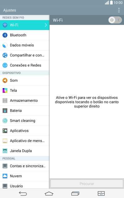 Pressione Conexões e Redes. Pressione Conexões e Redes.