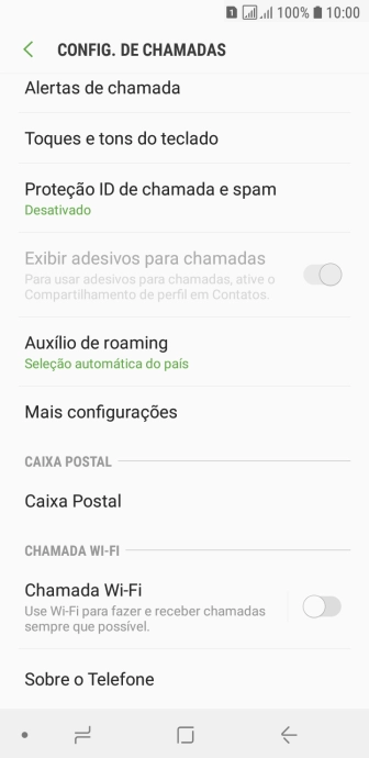 Pressione Mais configurações. Pressione Mais configurações.