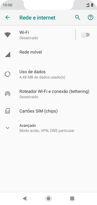 Pressione Cartões SIM (chips). Pressione Cartões SIM (chips).