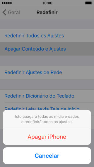 Pressione Apagar iPhone. Pressione Apagar iPhone.