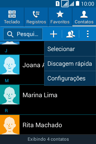 Pressione Configurações. Pressione Configurações.