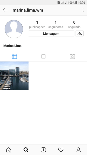 Pressione o ícone de busca. Pressione o ícone de busca.