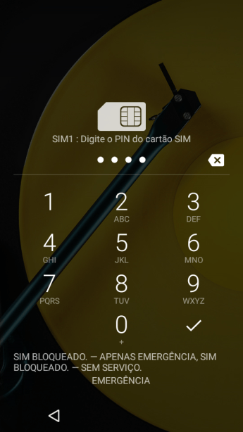 Caso seja solicitado, você deve inserir o código PIN, e pressionar o ícone de aprovar. O código PIN padrão é 1010. Caso seja solicitado, você deve inserir o código PIN, e pressionar o ícone de aprovar. O código PIN padrão é 1010.