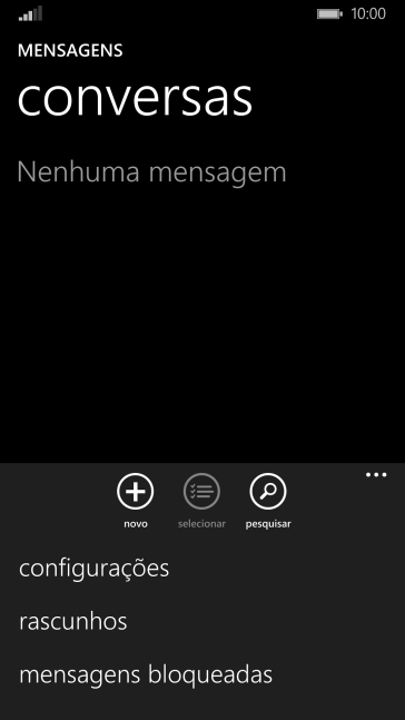 Pressione configurações. Pressione configurações.