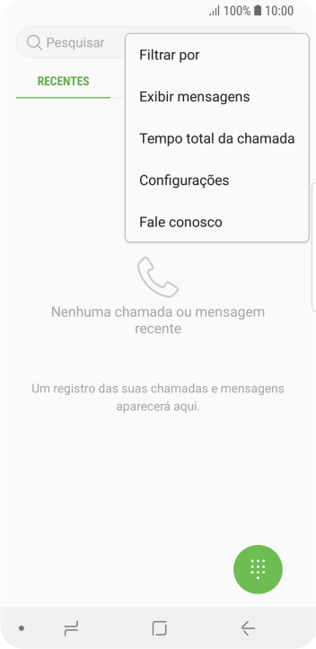 Pressione Configurações. Pressione Configurações.