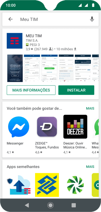 Pressione MEU TIM. Pressione MEU TIM.