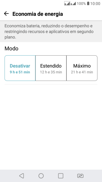 Pressione o tipo de configuração desejada para ativar a função. Pressione o tipo de configuração desejada para ativar a função.