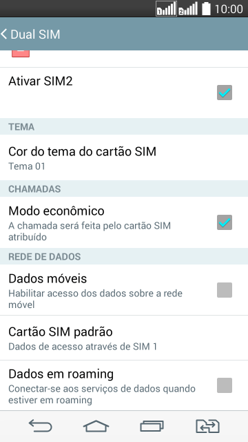 Pressione Dados móveis para ativar ou desativar a função. Pressione Dados móveis para ativar ou desativar a função.