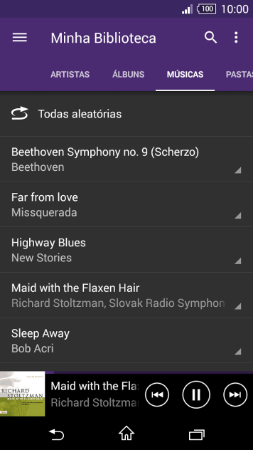 Pressione o título da música. Pressione o título da música.