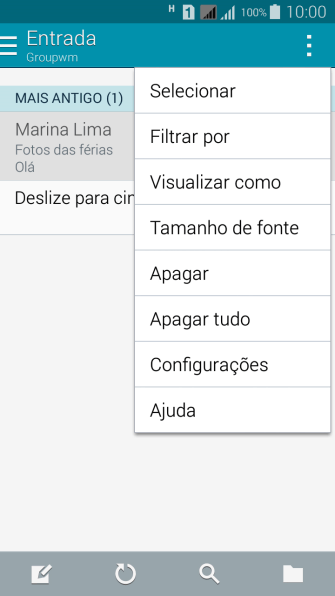 Pressione Configurações. Pressione Configurações.