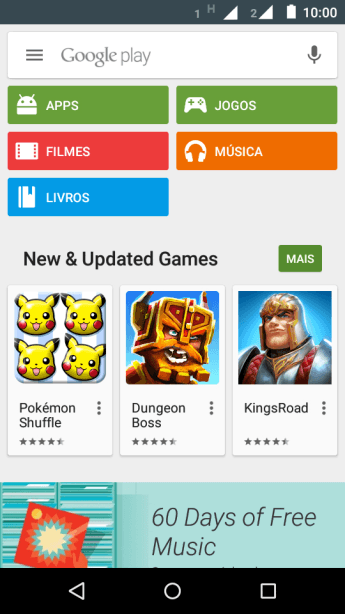 Pressione Google play. Pressione Google play.