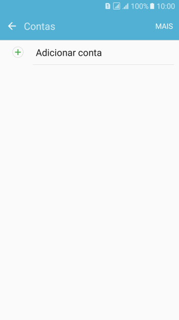 Pressione Adicionar conta. Pressione Adicionar conta.