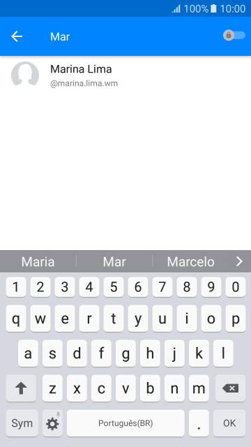 Pressione o contato desejado. Pressione o contato desejado.