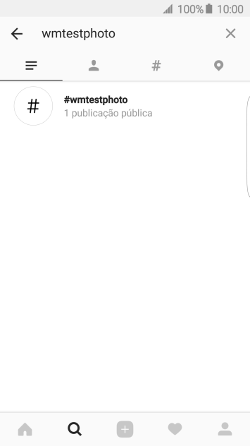 Pressione o hashtag desejado, e navegue até o post desejado. Pressione o hashtag desejado, e navegue até o post desejado.