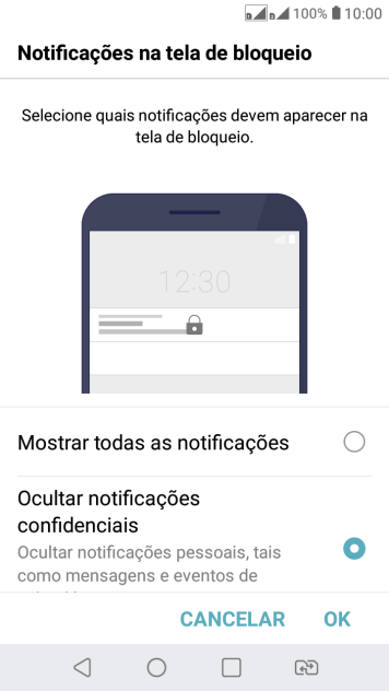 Pressione a configuração desejada. Pressione a configuração desejada.
