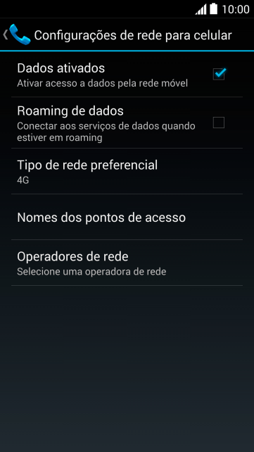 Pressione Dados ativados para ativar ou desativar a função. Pressione Dados ativados para ativar ou desativar a função.