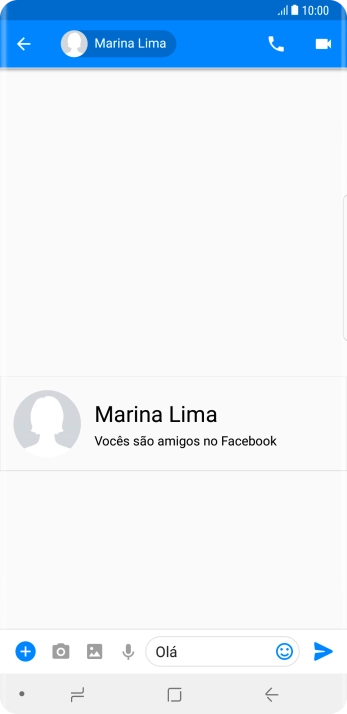 Pressione o ícone de enviar. Pressione o ícone de enviar.