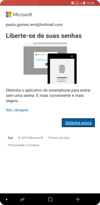 Se a tela mostrar essa imagem, sua conta foi reconhecida e configurada automaticamente. Siga as instruções da tela para inserir mais informações e finalizar a configuração. Se a tela mostrar essa imagem, sua conta foi reconhecida e configurada automaticamente. Siga as instruções da tela para inserir mais informações e finalizar a configuração.