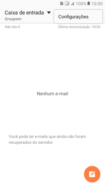 Pressione Configurações. Pressione Configurações.