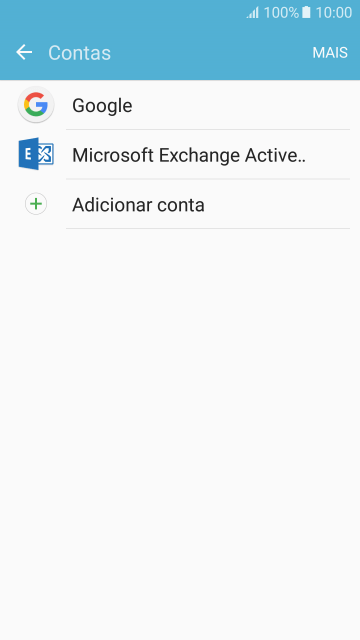 Se a tela mostrar essa imagem, sua conta foi reconhecida e configurada automaticamente. Siga as instruções da tela para inserir mais informações e finalizar a configuração. Se a tela mostrar essa imagem, sua conta foi reconhecida e configurada automaticamente. Siga as instruções da tela para inserir mais informações e finalizar a configuração.