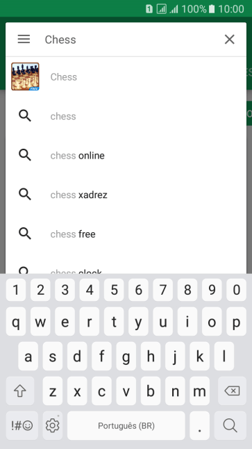 Insira o nome ou assunto do app desejado, e pressione o ícone de busca. Insira o nome ou assunto do app desejado, e pressione o ícone de busca.