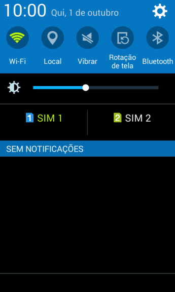 Pressione o ícone de configurações. Pressione o ícone de configurações.