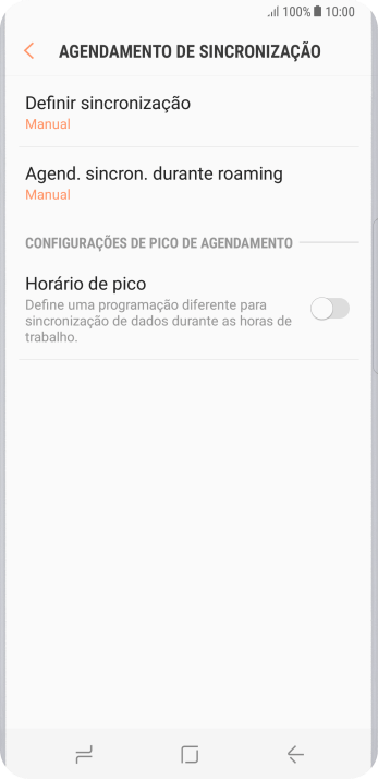 Pressione Definir sincronização. Pressione Definir sincronização.
