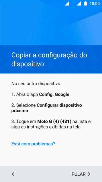 Siga as instruções da tela para estabelecer conexão do seu celular para outro aparelho. Siga as instruções na tela do outro aparelho para confirmar a conexão para o seu celular. Siga as instruções da tela para estabelecer conexão do seu celular para outro aparelho. Siga as instruções na tela do outro aparelho para confirmar a conexão para o seu celular.