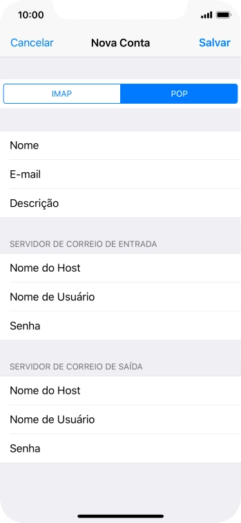 Pressione Salvar. Sua conta de e-mail agora está configurada. Se você quiser selecionar configurações adicionais de servidores de entrada e de saída, você deve seguir os seguintes passos. Pressione Salvar. Sua conta de e-mail agora está configurada. Se você quiser selecionar configurações adicionais de servidores de entrada e de saída, você deve seguir os seguintes passos.