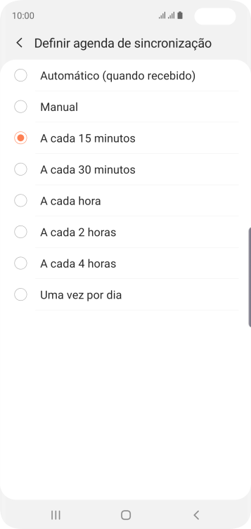 Pressione a configuração desejada. Pressione a configuração desejada.