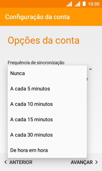 Pressione a configuração desejada. Pressione a configuração desejada.