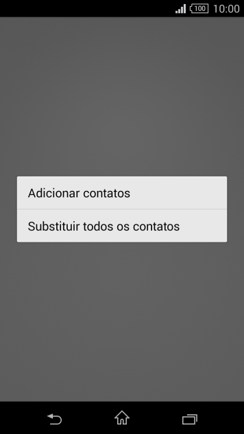 Se você quiser manter os contatos existentes no chip, deve pressionar Adicionar contatos. Se você quiser manter os contatos existentes no chip, deve pressionar Adicionar contatos.