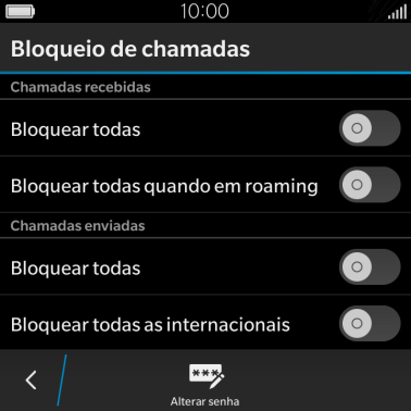 Pressione o indicador ao lado do tipo de bloqueio. Pressione o indicador ao lado do tipo de bloqueio.