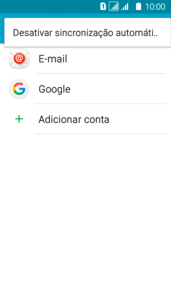 Pressione Desativar sincronização automáti... Pressione Desativar sincronização automáti...