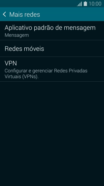 Pressione Redes móveis. Pressione Redes móveis.