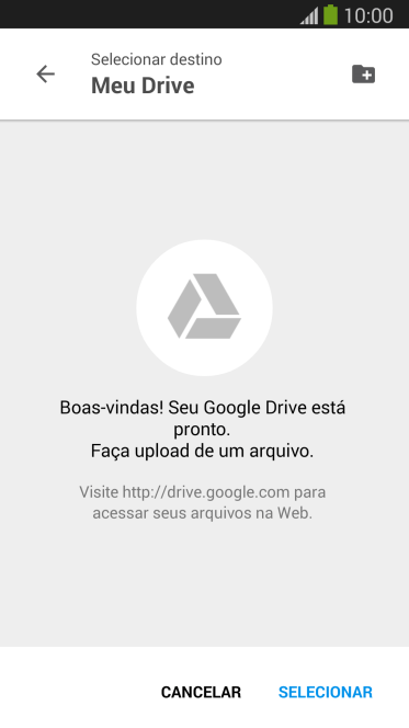 Se você quiser criar uma nova pasta, deve pressionar o ícone de nova pasta, e seguir as instruções da tela para criá-la. Se você quiser criar uma nova pasta, deve pressionar o ícone de nova pasta, e seguir as instruções da tela para criá-la.
