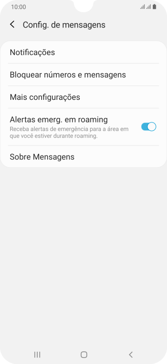 Pressione Mais configurações. Pressione Mais configurações.