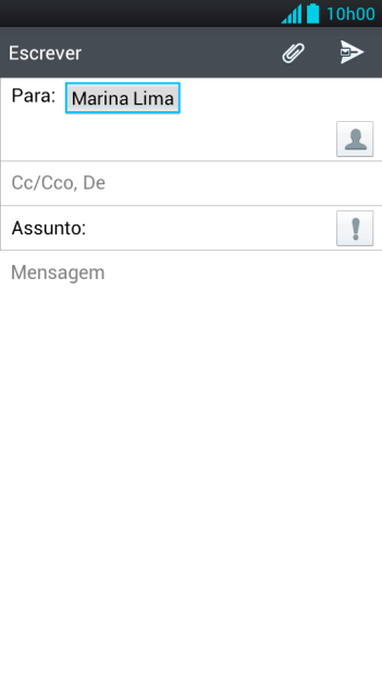 Pressione Assunto:, e digite o assunto desejado. Pressione Assunto:, e digite o assunto desejado.